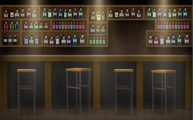 comptoir des boissons